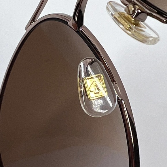Kate Spade Timeless Chic Aviator UV Sunglasses Gold Brown w/ Pink Case - Picture 11 of 15